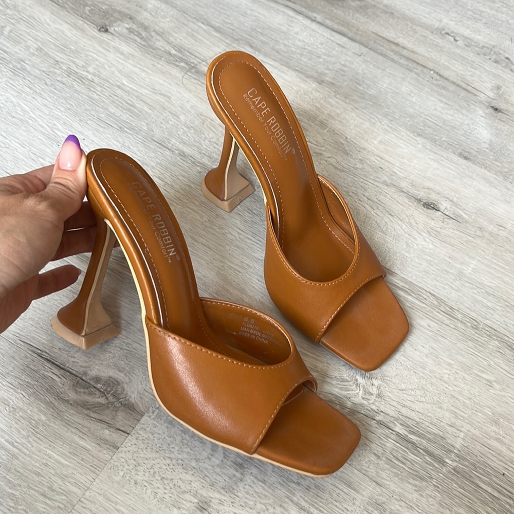 Brown heels by Cape Robbin